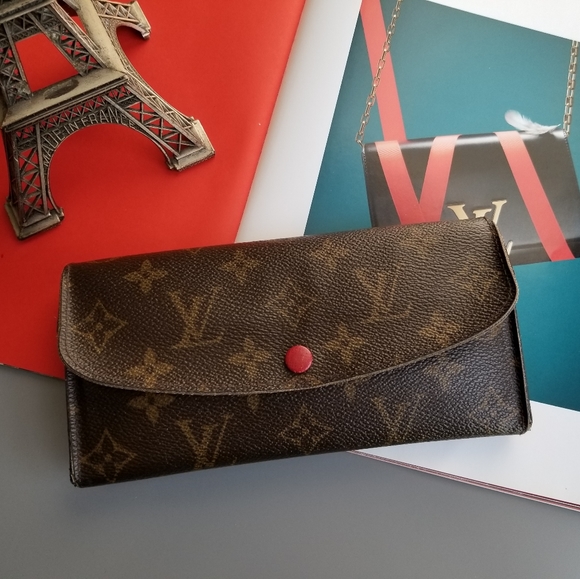 Louis Vuitton Handbags - Louis Vuitton Red Classic Monogram Emilie wallet